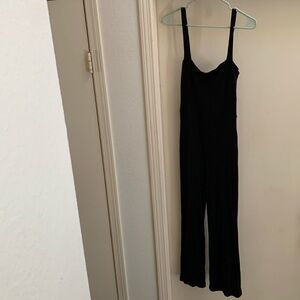 Reformation Jeans Black Sleeveless Jumpsuit Large L Versatile RARE HTF EXCELLENT